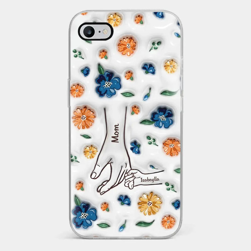 Custom Name Family Hands Floral Gifts - Personalized Phone Case