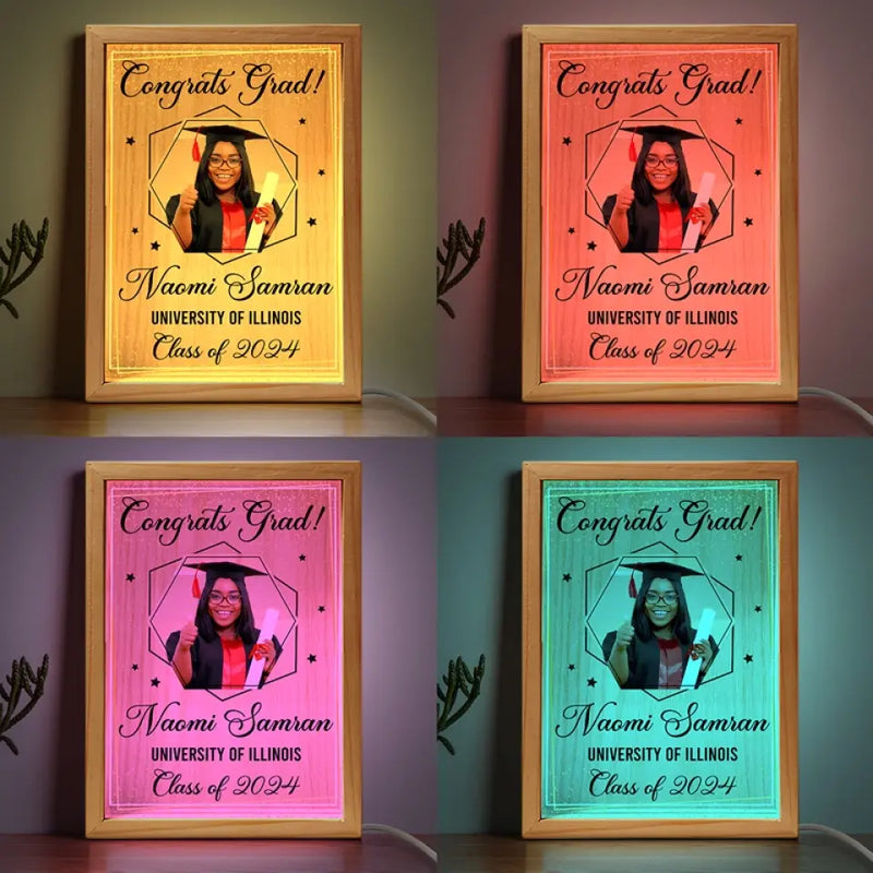 Custom Photo You Become What You Believe - Family Personalized Custom Frame Light Box - Graduation Gift For Siblings, Brothers, Sisters