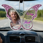 Custom Photo Memorial Butterfly Gifts - Personalized Car Ornament
