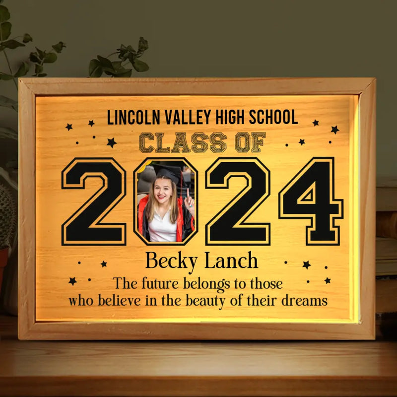 Custom Photo Graduation Gifts for High School Seniors - Personalized Frame Light Box