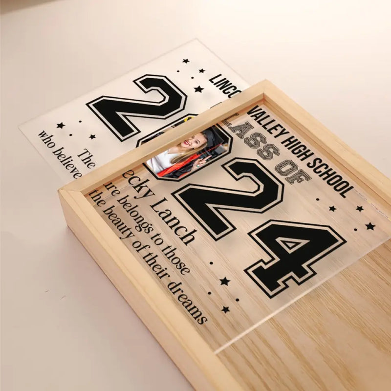 Custom Photo Graduation Gifts for High School Seniors - Personalized Frame Light Box