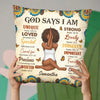 God Says I Am - Yoga Personalized Custom Pillow - Gift For Yoga Lovers