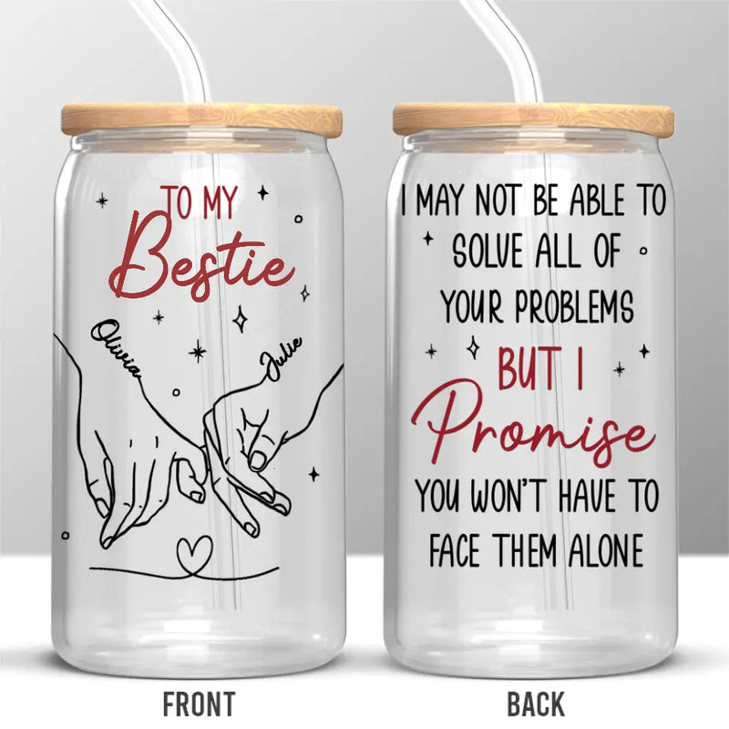 Bestie Friendship Quote Gifts - Glass Cup