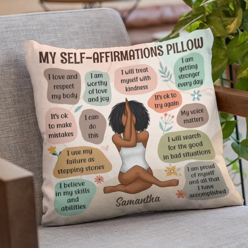 Custom Name Self-Affirmation Gifts for Women - Personalized Pillow