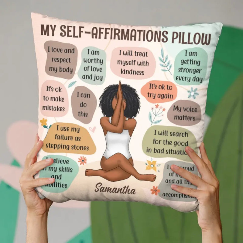 Custom Name Self-Affirmation Gifts for Women - Personalized Pillow