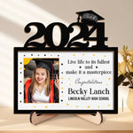 Custom Photo Graduation Gifts for Students - Personalized Wooden Plaque