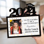 Custom Photo Graduation Gifts for Students - Personalized Wooden Plaque