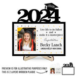 Custom Photo Graduation Gifts for Students - Personalized Wooden Plaque