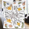 We Love You Mom - Family Personalized Custom 3D Inflated Effect Printed Blanket - Mother's Day, Gift For Mom, Grandma