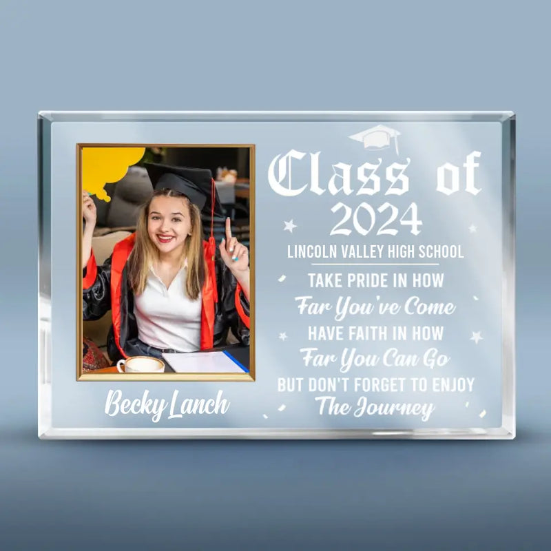 Custom Photo Graduation Gifts for High School Graduates - Personalized Shaped Acrylic Plaque
