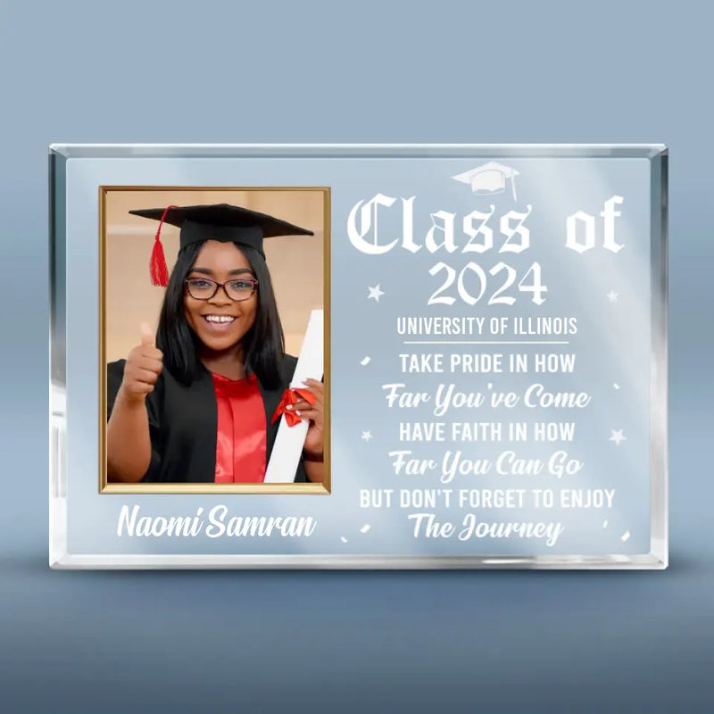 Custom Photo Graduation Gifts for College Graduates - Personalized Shaped Acrylic Plaque