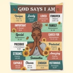 Custom Name Christian Affirmation Gifts for Women - Personalized Blanket