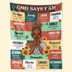 Custom Name Christian Affirmation Gifts for Women - Personalized Blanket