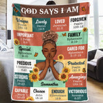 Custom Name Christian Affirmation Gifts for Women - Personalized Blanket