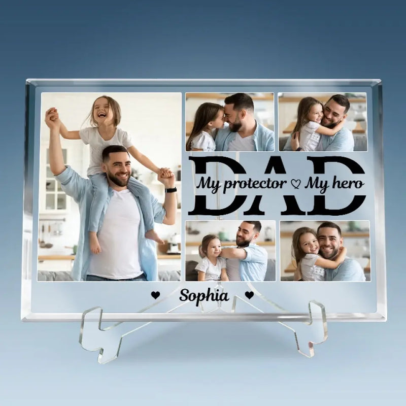 Custom Photo Father Daughter Gifts - Personalized Shaped Acrylic Plaque