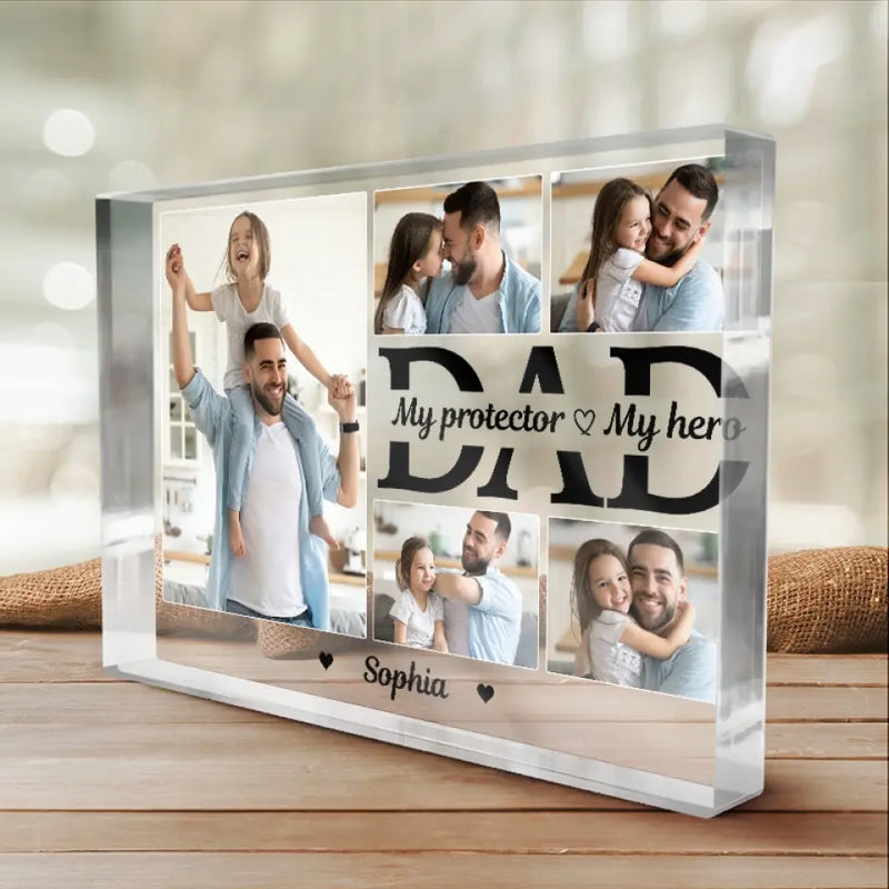 Custom Photo Father Daughter Gifts - Personalized Shaped Acrylic Plaque