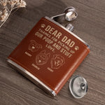 Custom Name Funny Dog Dad Gifts - Personalized Hip Flask