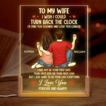 Custom Name Romantic Wife Gifts - Personalized 3D LED Walnut Night Light
