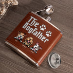 Custom Name The Dogfather Gifts for Dog Dads - Personalized Hip Flask