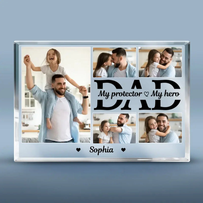 Custom Photo Father Daughter Gifts - Personalized Shaped Acrylic Plaque
