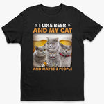 Custom Name Funny Beer Cat Gifts for Cat Lovers - Personalized Apparel