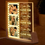Custom Photo Romantic Couple Gifts - Personalized 3D LED Walnut Night Light