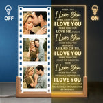 Custom Photo Romantic Couple Gifts - Personalized 3D LED Walnut Night Light