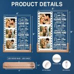 Custom Photo Romantic Couple Gifts - Personalized 3D LED Walnut Night Light