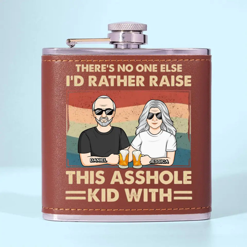 Custom Name Funny Father's Day Couple Gifts - Personalized Hip Flask
