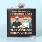 Custom Name Funny Father's Day Couple Gifts - Personalized Hip Flask
