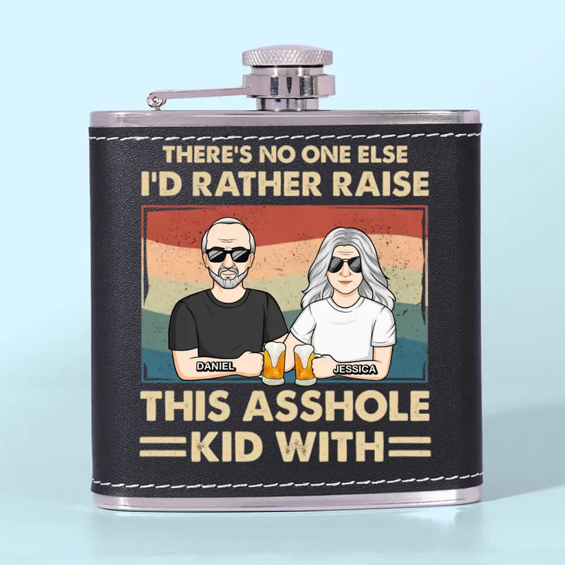 Custom Name Funny Father's Day Couple Gifts - Personalized Hip Flask