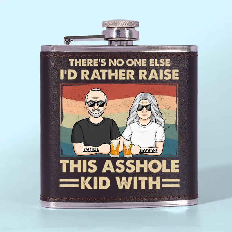Custom Name Funny Father's Day Couple Gifts - Personalized Hip Flask