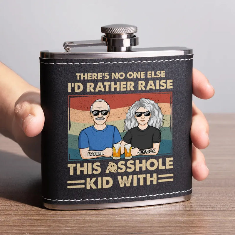 Custom Name Funny Father's Day Couple Gifts - Personalized Hip Flask