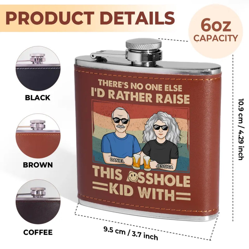 Custom Name Funny Father's Day Couple Gifts - Personalized Hip Flask