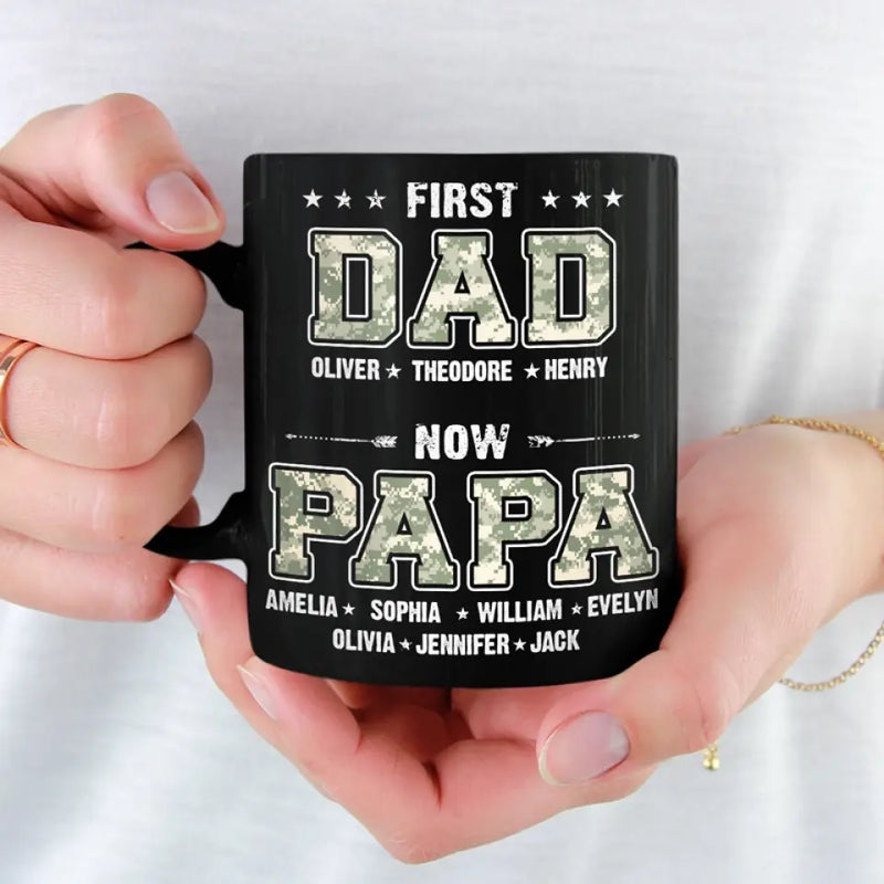 Custom Name First Dad Now Papa Gifts for Fathers - Personalized Mugs