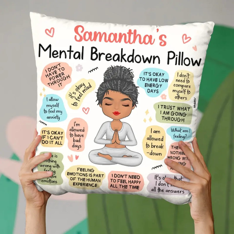 Custom Name Mental Health Affirmation Gifts - Personalized Pillow