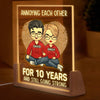 May We Annoying Each Other For Many Years  - Couple Personalized Custom Shaped 3D LED Walnut Night Light - Gift For Husband Wife, Anniversary