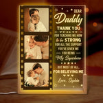 Custom Photo Father Daughter Gifts - Personalized 3D LED Walnut Night Light