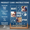 Custom Photo Thanks For Pickup My Poop And Stuff - Dog & Cat Personalized Custom Shaped 3D LED Walnut Night Light -  Father's Day, Birthday Gift For Dad