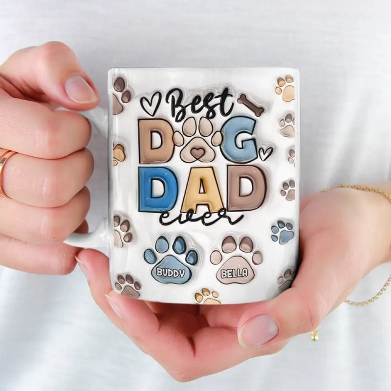 Custom Name Best Dog Dad Gifts for Dog Lovers - Personalized Mugs