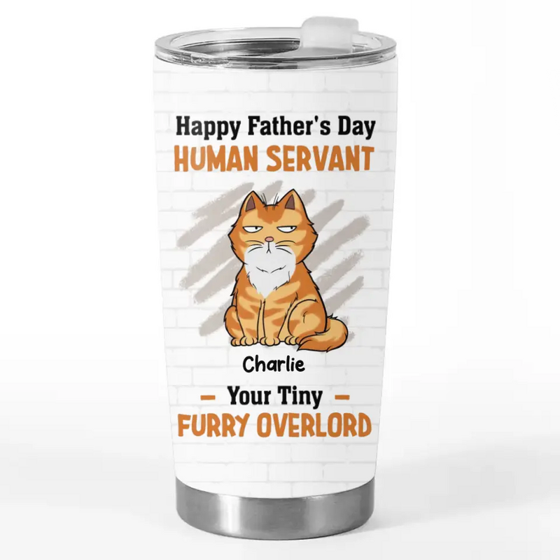 Custom Name Cat Dad Father's Day Gifts - Personalized Tumbler