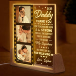 Custom Photo Father Daughter Gifts - Personalized 3D LED Walnut Night Light