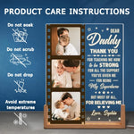 Custom Photo Father Daughter Gifts - Personalized 3D LED Walnut Night Light