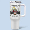We Are Camping Partners For Life - Camping Personalized Custom 40 Oz Stainless Steel Tumbler With Handle - Gift For Camping Lovers