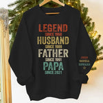 Custom Husband Father Papa Gifts for Dad - Personalized Sweater