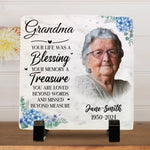 Custom Photo Grandma Memorial Gifts - Personalized Memorial Stone