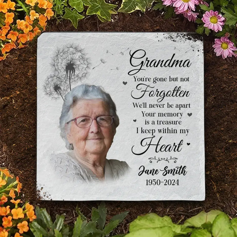 Custom Photo Grandma Memorial Gifts - Personalized Memorial Stone