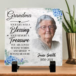 Custom Photo Grandma Memorial Gifts - Personalized Memorial Stone