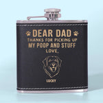 Custom Name Funny Dog Dad Gifts - Personalized Hip Flask