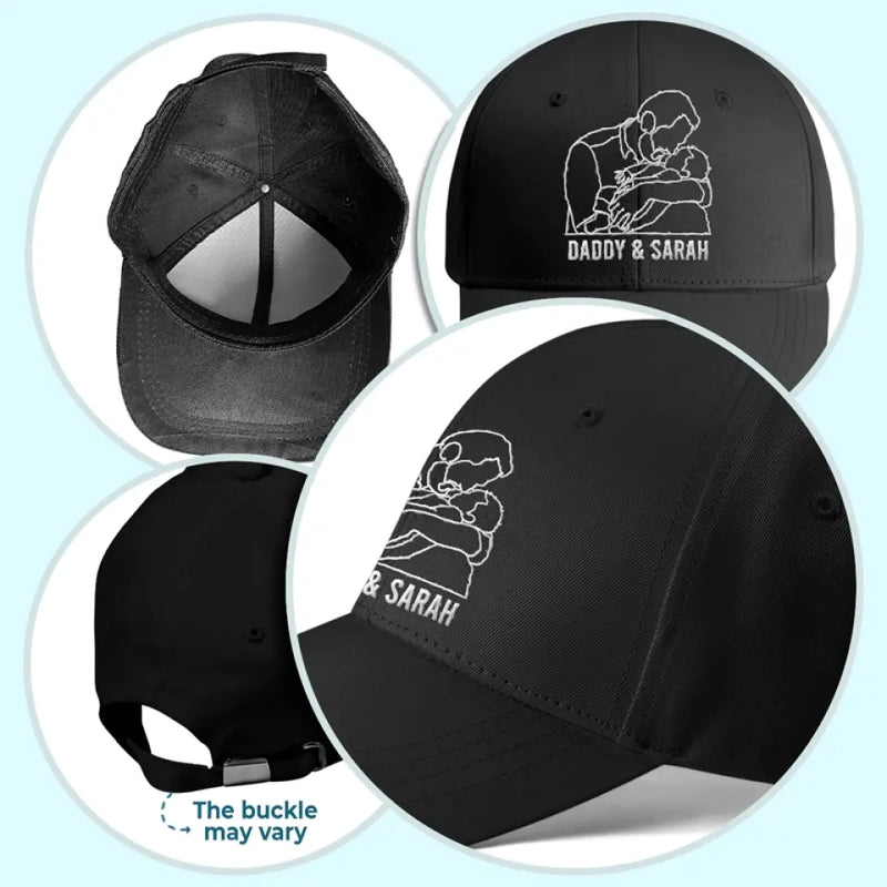 Custom Name Father Daughter Gifts - Personalized Embroidered Cap